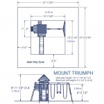 Complex de Joaca Muntele Triumf  din lemn de cedru - Centru din lemn cu tobogan si 2 nivele Mount Triumph Playset Backyard Discovery  